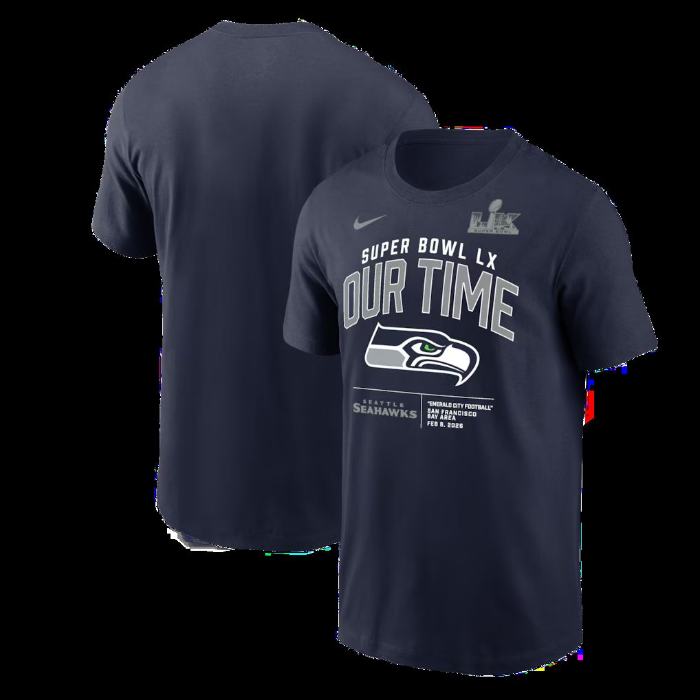 Men 2026 NFL Seattle Seahawks T-shirt blue 06->seattle seahawks->NFL Jersey